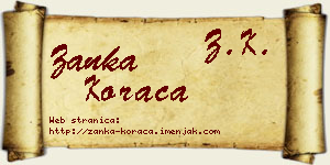 Žanka Koraca vizit kartica